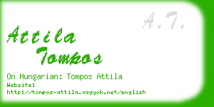 attila tompos business card